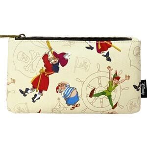 Loungefly Disney Peter Pan, Captain Hook, and Smee Nylon Cosmetic Pouch | NWT